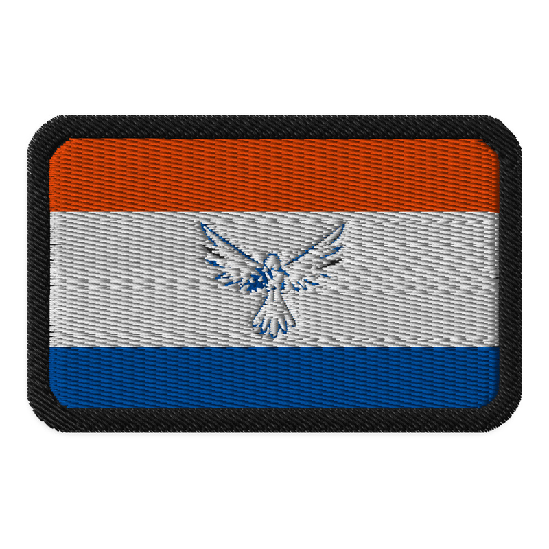 Geborduurde militaire klittenband-patche rechthoek vlag